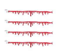 HOODANCOS Collier Chaîne de Taches de Sang Créative Gothique en Plastique D'halloween 4pcs Rouge pour Femmes pour Fête Costumée et Maquillage