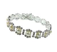HOODANCOS Collier pour Chien en Perles Fines Pendentif en Cristal Blanc, Accessoire Élégant Suspendu pour Chiots et Chiens Lors de Fêtes ou Événements