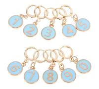 HOODANCOS Compteur de Rangs Tricot Alliage Marqueurs Ronds Numérotés Accessoires Précis pour Suivi des Mailles Outils Polyvalents pour Crochet et Travaux Manuels Lot de Bleu