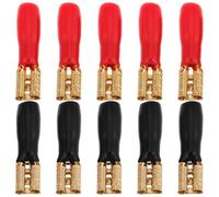 HOODANCOS Connecteurs Électriques à Sertir pour Câblage de Haut-Parleurs, 10 Cosses Isolées Manchon, Bornes en Cuivre Pur Plaqué Or pour Installation Audio Voiture
