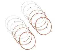 HOODANCOS Cordes de Guitare Folk en Métal 12 Cordes de Rechange Pack 2 X 6 Pièces Accessoires pour Guitare Acoustique Remplacement Instruments de Musique