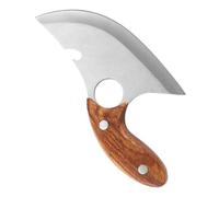 HOODANCOS Coupe-viande Manuel à Lame en V, Acier Inoxydable, Blanc