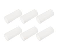HOODANCOS Coupelles Cylindriques pour Bougies en Plastique Blanc Lot de 6 Surface Lisse et Finition Soignée, Style Simple pour Décoration Intérieure Réutilisable