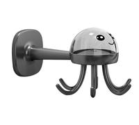 HOODANCOS Crochet Porte-ustensiles Rotatif 6 Griffes sans Clous, Support Mural la Cuisine en Plastique Noir, Organiseur Mural Multi-usages pour Ustensiles, Cuillères, Spatules - Gain