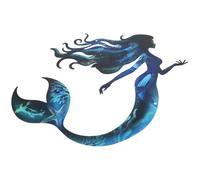 HOODANCOS Décoration Murale Sirène en Métal, 1 Pièce, pour Intérieur et Extérieur, Décor Océan et Jardin, Art Mural Sirène Résistant pour Terrasse, Pelouse et Patio