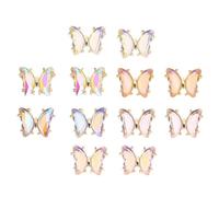 HOODANCOS Décorations Ongles Délicates et Créatives Plusieurs styles 12pcs Charms pour Ongles Papillons en Alliage de Zinc et Zircon pour Manucure DIY et Fête à Thème Plusieurs styles