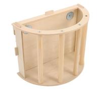 HOODANCOS Distributeur de Foin Bords Arrondis Design Suspendu Stable en Bois Grille Ventilée et Fixation Robuste pour Lapins et Petits Animaux pour Cage à Lapin