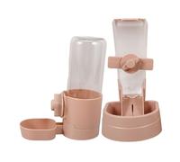 HOODANCOS Distributeur Suspendu pour Eau et Nourriture Chat et Chien Kit Complet Anti-Fuite pour Cage Bol Distributeur Pratique et Propre Adapté Petits Animaux comme Lapin et Chiot Design