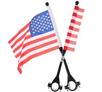 HOODANCOS Drapeau de Sécurité pour Vélo 2 Pièces en Polyester et Plastique, Stable et Résistant Vent, Drapeaux Colorés pour Guidon de Vélo et Tricycle, pour Votre Petit Ami