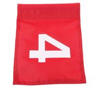 HOODANCOS Drapeau Numérique de Golf en Nylon Rouge, Pratique et Anti-usure, Drapeau de Parcours Portable pour L'entraînement Terrain de Golf
