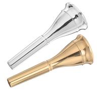 HOODANCOS Embouchure de Cor d'Harmonie en Laiton Plaqué Argenté et Or Accessoire de Précision 2 Pièces pour Étudiants et Musiciens Adaptée pour Concerts et Orchestres