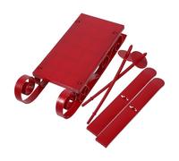 HOODANCOS Ensemble 2 Pièces de Décorations de Noël Traîneau et Mini-Skis Rouges pour Sapin, Pendentifs Légers en Plastique, Accessoires Festifs pour Décoration de Bureau et Fêtes de Fin