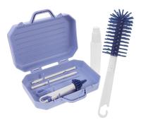 HOODANCOS Ensemble 6 Pièces de Goupillons pour Biberons en et Silicone Brosse de Nettoyage pour Tétines et Pailles Égouttoir Portable Rose Kit de Nettoyage Bébé Maison et Voyage