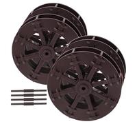 HOODANCOS Ensemble de 4 Mini Roues à Eau en Plastique Marron, Éducatif Garçon et Filles pour Fontaine de Bureau Intérieure, Cascade Décorative de Table, Expérience Scientifique et