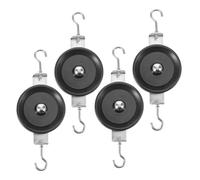 HOODANCOS Ensemble de 4 Poulies Simples avec Crochet, Système de Poulie D'expérience Scolaire en Fer et Plastique, Équipement Pédagogique pour Levage et Enseignement Physique, Outil Poulie