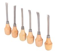 HOODANCOS Ensemble de 6 Ciseaux à Sculpter en Bois Outils de Sculpture sur Bois Multifonctionnels Manches Boule pour Débutants et Amateurs Kit de Gouges Mixtes Polyvalent pour Gravure