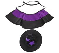 HOODANCOS Ensemble Déguisement Halloween pour Petit Chien et Chat - Cape de Sorcier Douce Chapeau de Magicien Taille S Costume Animal de Compagnie pour Fête et Anniversaire