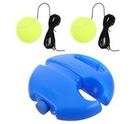 HOODANCOS Entraîneur de Tennis de Jardin avec Base Ronde Bleue, Balles de Rebond Cordées, Kit D'entraînement Individuel pour Garçon et Filles et Adultes, Matériel Tennis pour Pratique
