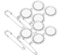 HOODANCOS Épingles De Sécurité À Breloque Photo 4 Pièces Épingles À Mémoire De Photo Bouquet De Mariage Boutonnière Cabochon Breloques Photo pour Enterrement De Vie De Jeune Fille Mariage