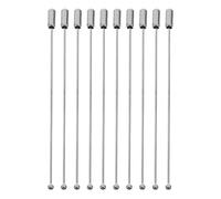 HOODANCOS Épingles de Sûreté avec Butée 10pcs en Acier Inoxydable Argenté Broches Fabrication de Bijoux, Fixation Sécurisée, pour Mariages et Fêtes