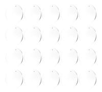 HOODANCOS Étiquettes Rondes en Acrylique Transparent 7,5 Cm, Surface Lisse, 20 Pièces, pour Artisanat et Fabrication de Porte-clés DIY