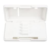 HOODANCOS Étui à Anches de Hautbois Blanc 6 Compartiments en Plastique Léger, Porte-anches Portable et Étanche pour Accessoires D’instrument à Vent, Rangement Pratique pour Musiciens