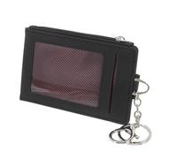 HOODANCOS Étui Porte-Cartes Bus Multifonction en PU Imperméable avec Anneau Porte-clés Noir, Porte-Badge Professionnel et Quotidien, Accessoire Compact pour Cartes D’identité et Transports Publics