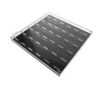 HOODANCOS Étui Porte-médiators en Acrylique Transparent 36 Emplacements 245x240x22 Mm, Boîte de Rangement pour Médiators Guitare et Ukulélé, Organisateur Compact pour Musiciens et Voyages