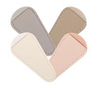 HOODANCOS Étuis en Cuir Pu Polyvalents et Faciles à Nettoyer Lot de 4 pour Coupe Cuticule Ongle, Protège-ciseaux à Cuticules pour Kit de Soin des Ongles
