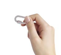 HOODANCOS Fermoir de Collier Multifonctionnel en Acier Blanc K Anneau de Fermeture DIY pour Création et Réparation de Bijoux Résistant à L’Usure pour Accessoires Personnalisés