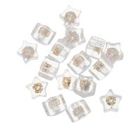 HOODANCOS Fermoirs de Boucles D'oreilles en Silicone 16 Pcs Motif Étoile Doré 18k, Stoppeurs Arrière Antidérapants pour Femmes, Coussinets Confortables pour Boucles D'oreilles Diy, Maintien