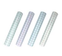 HOODANCOS Film Adhésif Transparent Pet pour Transfert Vinyle avec Ruban de Transfert à Grille D'alignement, 4 Feuilles Faciles à Utiliser avec Viscosité Modérée pour Voiture