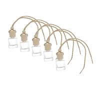 HOODANCOS Flacon De Parfum Suspendu Pour Voiture Lot De 5 Diffuseur D'huiles Essentielles En Verre Pendentif Décoratif Couvercle En Parfum D'ambiance Pour Voiture Aromathérapie Et Désodorisant