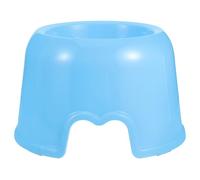 HOODANCOS Gamelle Ronde en Plastique Bleu pour Chien et Chat, Bol Robuste 1,2l pour Croquettes, Distributeur Alimentaire Solide et Hygiénique, Voyage et Usage Quotidien