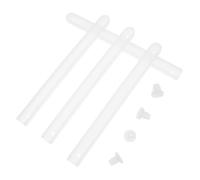 HOODANCOS Glissières de Tiroir Latérales en Plastique Blanc, 2 Sets avec Accessoires, Structure Monobloc pour Armoire et Porte Discrète, Fonctionnement Stable et Ouverture par Poussée