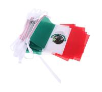 HOODANCOS Guirlande de Drapeaux Mexicains en Tissu, 20 Fanions Colorés pour Décoration Polyvalente de Fête D'anniversaire et Maison, Installation Facile et Style Authentique