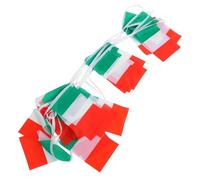 HOODANCOS Guirlande Fanions Italie 30 Pièces 14 X 21 CM Polyester Résistant Décoloration Bannière Drapeau Italien Suspendue pour Décoration Fêtes Sportives et Événements Patriotiques