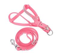 HOODANCOS Harnais Chien Réglable avec Laisse Gilet Embelli de Pierres Légères et Confortables Ensemble pour Promenade et Dressage