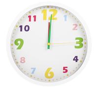 HOODANCOS Horloge Murale Garçon Fille Silencieuse et Colorée pour Chambre Apprentissage de Lheure avec Design Cartoon Décoration Murale Éducative pour Salle de Jeux et Bureau