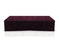 HOODANCOS Housse de Banc de Piano en Velours Pelucheux Violet avec Pompons Protège-Siège Lavable Petite Housse Décorative pour Tabouret de Piano Adaptée à Usage Domestique et Concerts