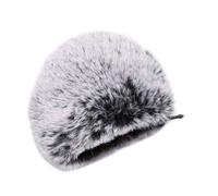 HOODANCOS Housse de Micro en Peluche Anti-Éclaboussures Anti-Vent Taille Standard Couleur Grise pour Karaoké et Enregistrements Protège le Bruit Ambiant Éclaboussures Compatible