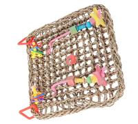 HOODANCOS Jouet à Mordre pour Oiseaux Accessoire Suspendu en pour Cage à Perroquet Activité Physique et Recherche de Nourriture pour Perruches et Conures 18X18Cm