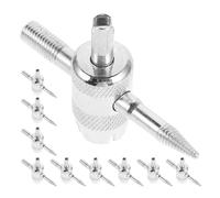 HOODANCOS Kit 10 Pièces Outil Multifonction pour Valve de Pneu Clé à Obus en Alliage Portable Outil d'Extraction et Dégonfleur Compact pour Réparation Pneus Voiture et Vélo