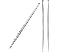 HOODANCOS Kit de 3 Outils de Sculpture en Acier Inoxydable Argenté Poignée Ergonomique pour Modelage et Détails, pour Artistes et Débutants en Argile