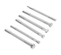 HOODANCOS Kit de 6 Outils D'estampage en Alliage Argenté pour Cuir, Polyvalent et Convivial, pour Maroquinerie DIY et Arts Faits Main