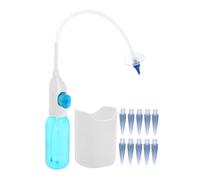HOODANCOS Kit de Nettoyage Cérumen pour Oreilles Outil Manuel Plastique Sûr Facile à Utiliser Nettoyage Complet et Irrigation Auriculaire avec Bassin et Embouts pour Hygiène Auriculaire à