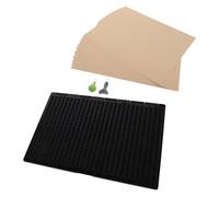 HOODANCOS Kit d'écriture braille 27 lignes 30 carrés avec stylo pour apprentissage tactile des élèves malvoyants en étude confortable