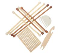 HOODANCOS Kit Outils de Tissage Artisanal en Bois Planche de Tissage Navette et Peigne Accessoires Crochet pour Débutants et Artisanat