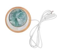 HOODANCOS Lampe à Parfum en Pierre de Cristal Verte Lampe Aromathérapie Intérieur sans Huiles Essentielles Lumière Chaleureuse Décorative pour Maison et Bureau et Élégante