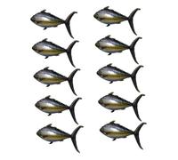 HOODANCOS Lot de 10 Ballons Gonflables en Aluminium de Thon 3D Décorations de Fête Piscine et Jeux d'Eau Gonflables Accessoires pour Anniversaire Thème Océan Couleur Éclatante Réaliste